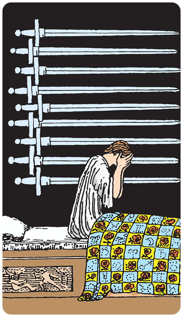 Nine of Swords Tarot Card