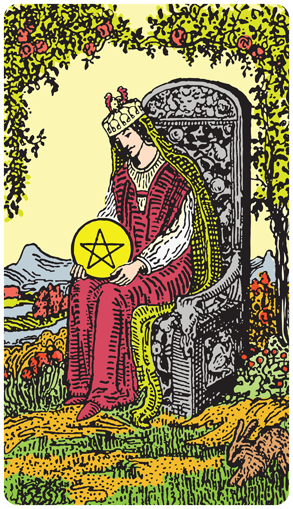 Queen of Pentacles Tarot Card