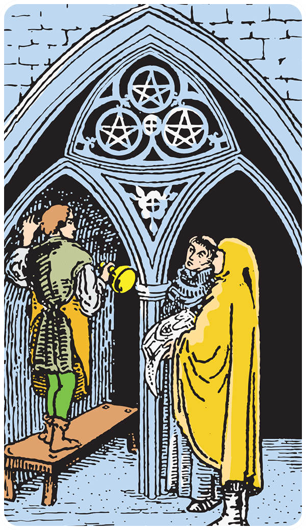 Three of Pentacles Tarot Card